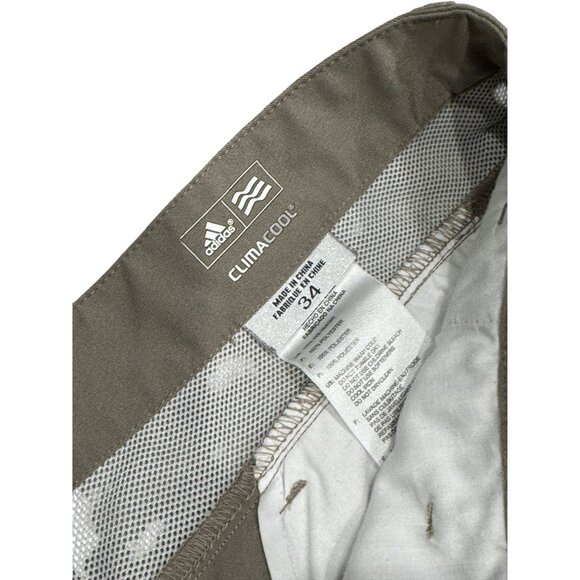 Adidas Clima Cool Mens Khaki Grey Lightweight Shorts 34 Waist - Picture 2 of 4